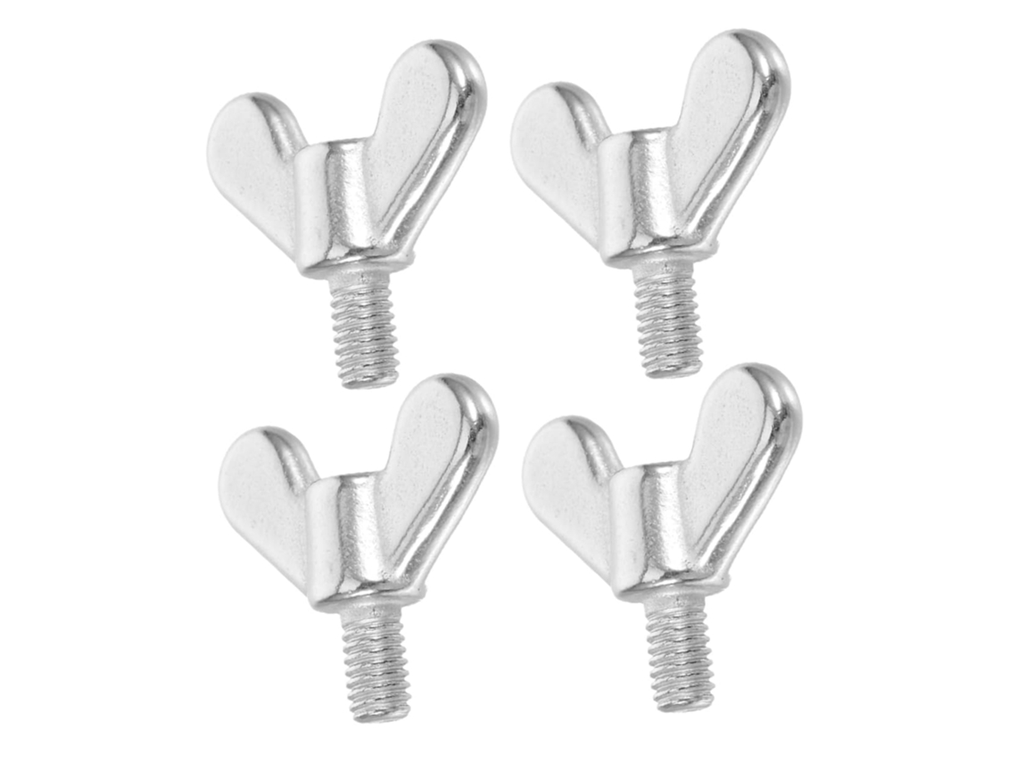Conjunto De 4 Parafusos Borboleta Com Porcas Manuais Em Aço Inoxidável Para Acessórios.