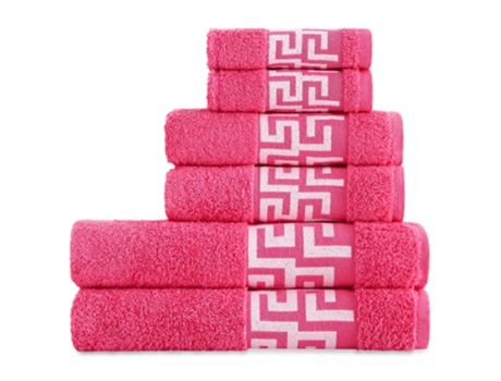 Juego 6 Toallas de Baño 2 de Tocador 2 de Lavabo Y 2 Tamaño Sabana 500 Gr VIPALIA