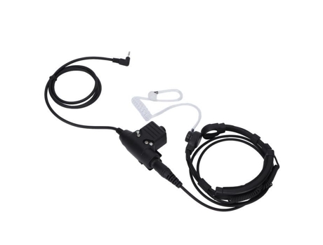 HURRISE Auricular de Garganta con PTT U94 PTT Sistema de Adaptador de Auriculares U94 PTT Auricular de Garganta Para