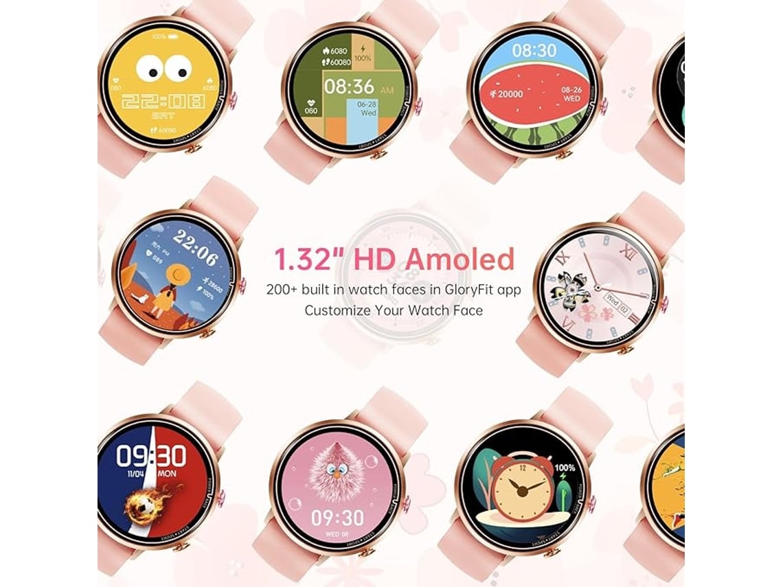 Reloj inteligente para mujer compatible con iPhone/Android Ip68