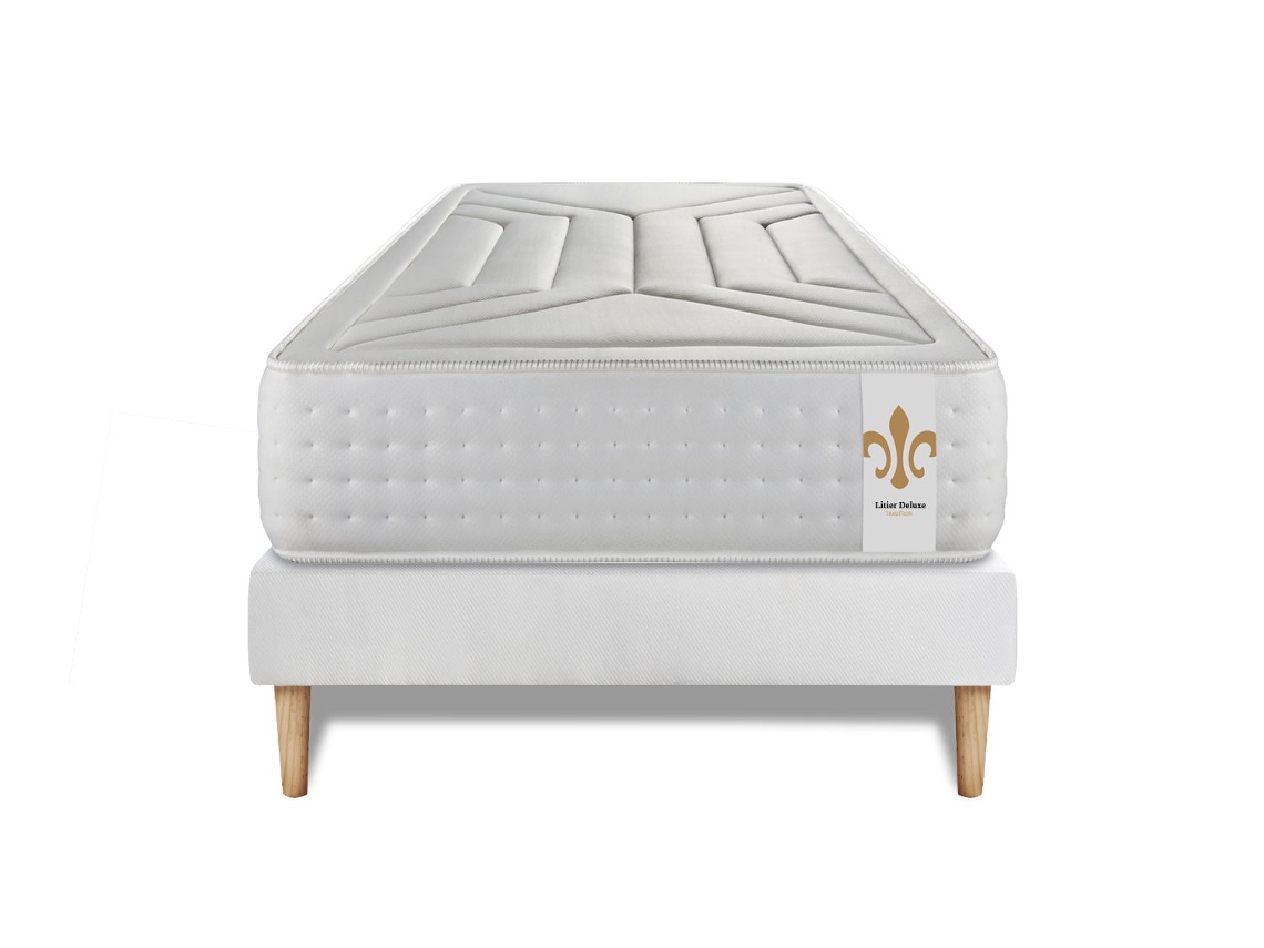Somier Vingt Quatre LITIER_DELUXE_TRADITION Viscoelástica Blanco (90x190)
