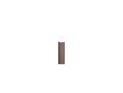 Torre - Poste de jardín con 1 bombilla E27 de 20 W como máximo, IP54, aluminio pintado, poste de exterior, acero Corten, 60 cm de altura - Perenz