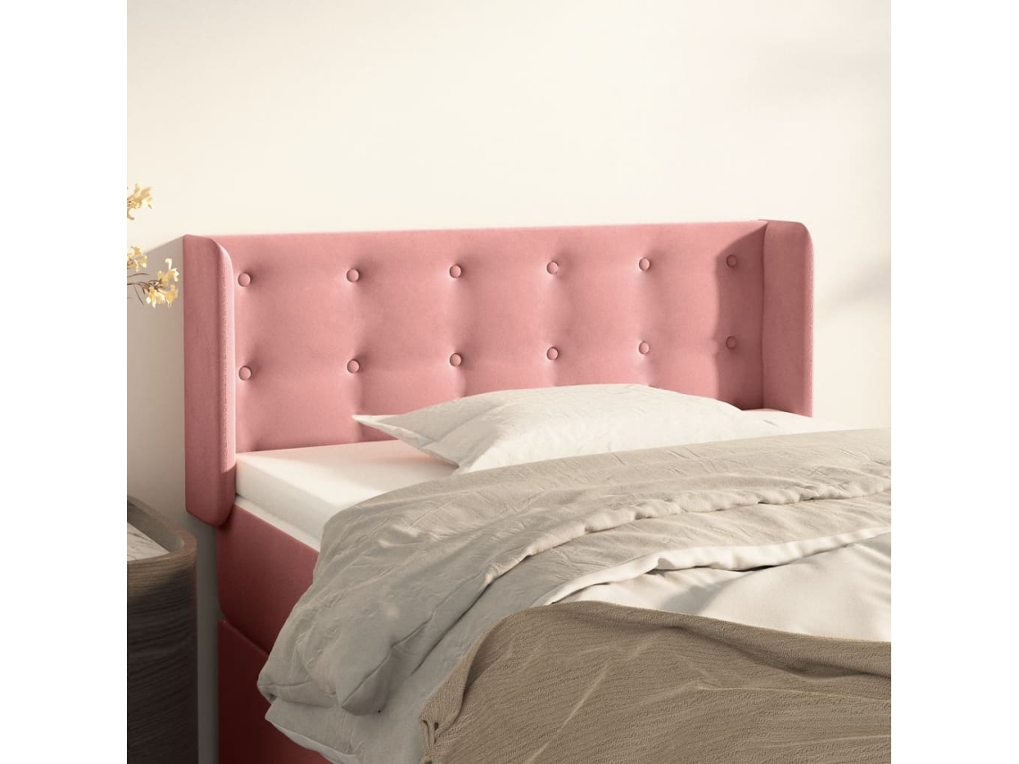 Cabecerocabecero De Camapanel De Cabecera De Terciopelo Rosa 93x16x78/88 Cm