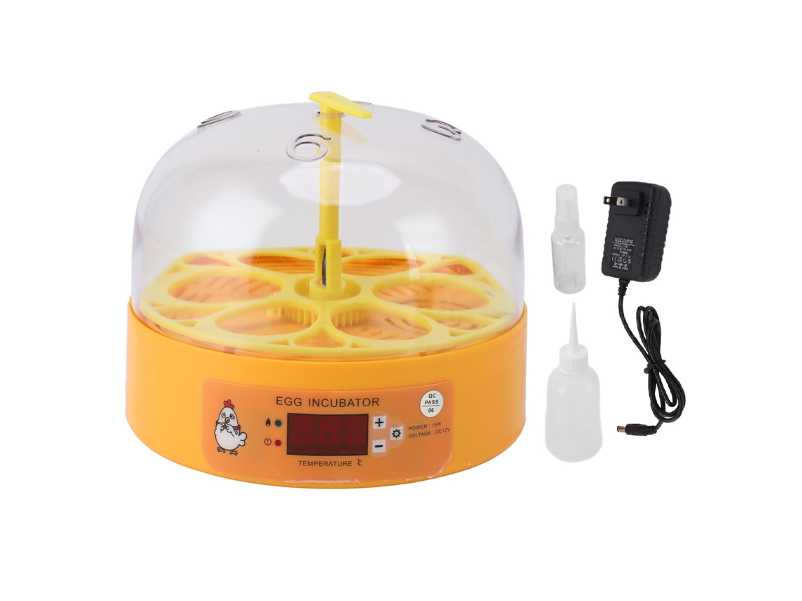 Incubadora inteligente para 6 huevos con control de temperatura y volteo automático para gallinas y patos 110-220v