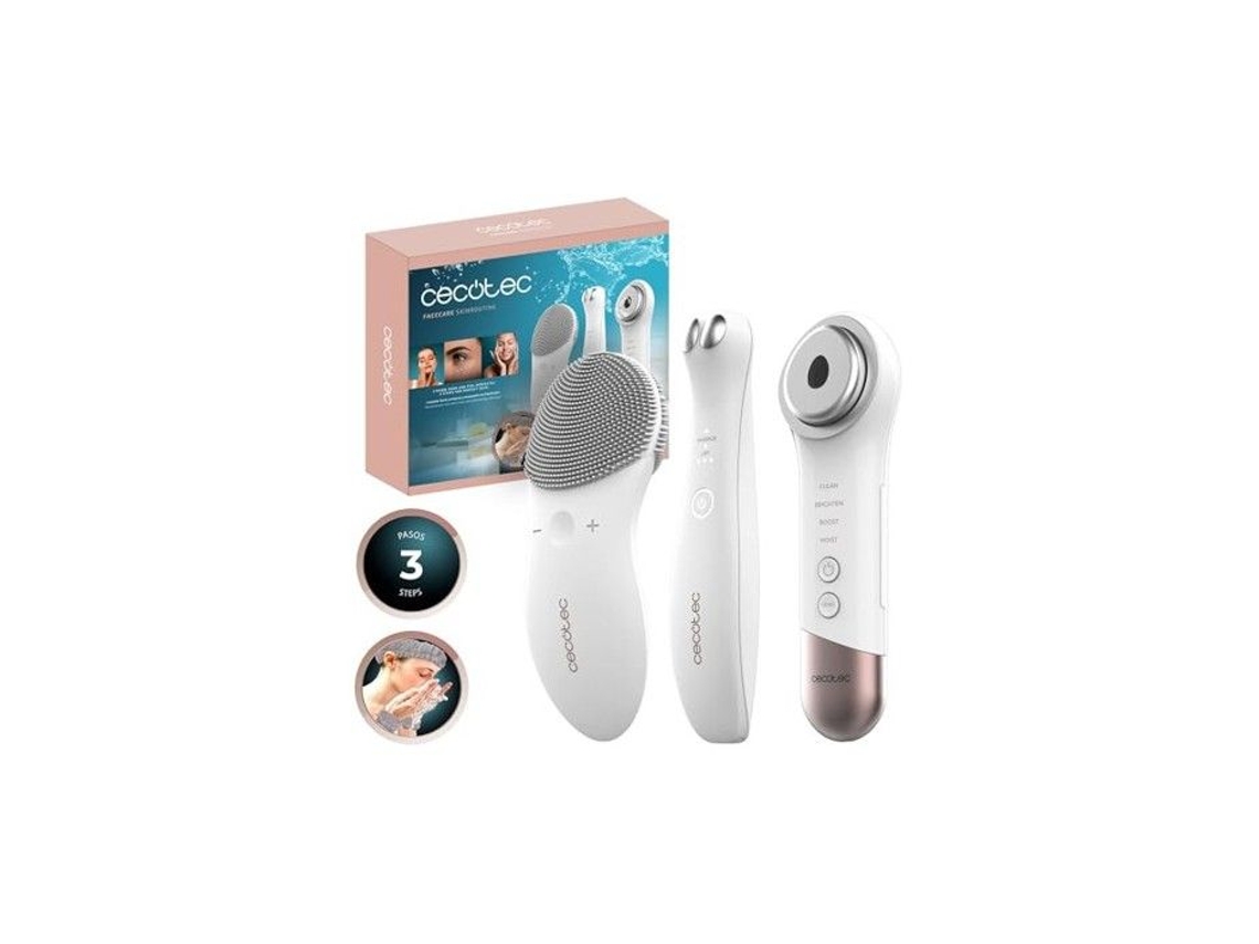 Cecotec Limpiador Facial Masajeador Fototerapia Facecare Skinroutine. Skin Care: Limpiador, Dispositivo Antiojeras Y Masajeador