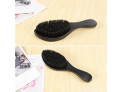 Peine para barba largo y curvo negro con cerdas de madera de haya para el cuidado del cabello masculino. Tienda Jinyubo