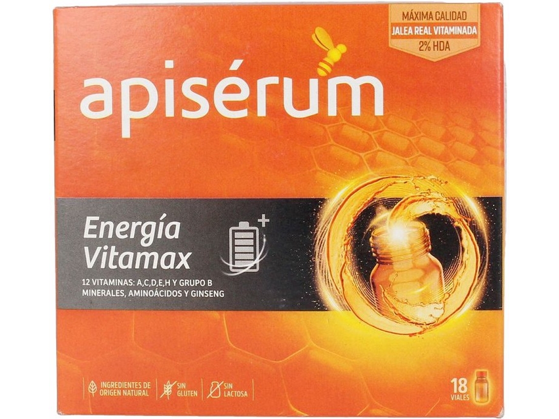 Complemento Alimentar APISERUM Apisérum Energía Vitamax 18 Viales