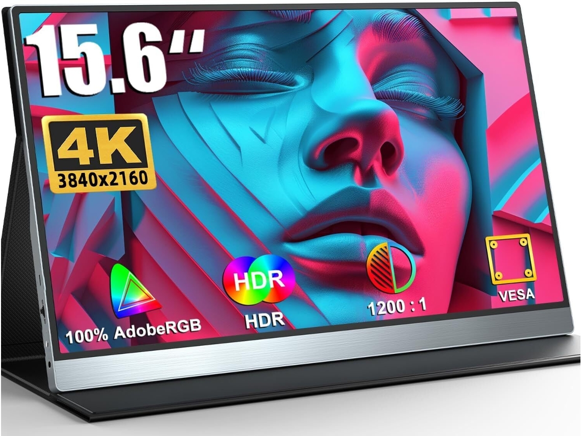 Monitor portátil súper perfecto 4K de 15,6 pulgadas
