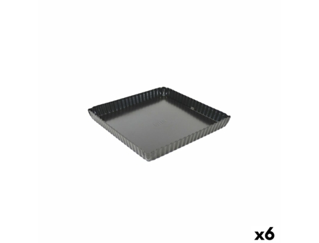 Molde Desmontable QUTTIN Rectangular 23 x 23 x 3 cm (6 Unidades)
