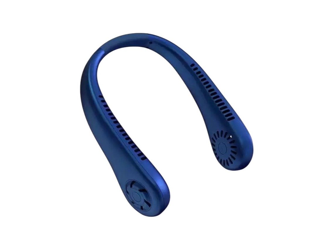 Ventilador De Cuello Sin Aspas (azul), Mini Ventilador Usb Portátil, Flujo De Aire Súper Potente, Viento Natural Silencioso.