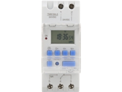 Interruptor De Tempo Digital Programável Para 7 Dias Com Display Lcd Tm919a 3 24 V Dc 16 A