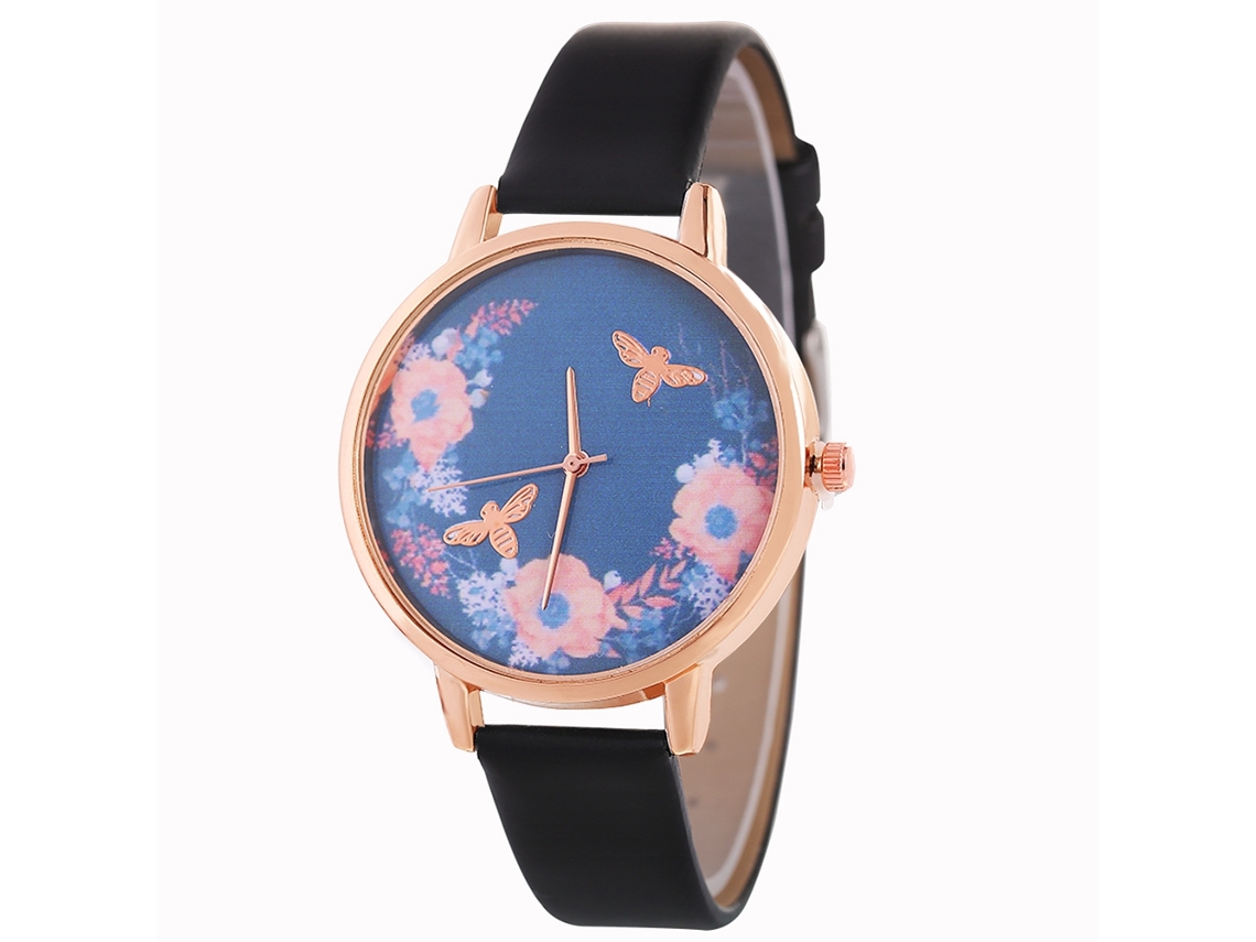 Reloj De Mujer Zhoulianfa De Estilo Coreano Con Correa De Cuero Zlf0544-c Negro