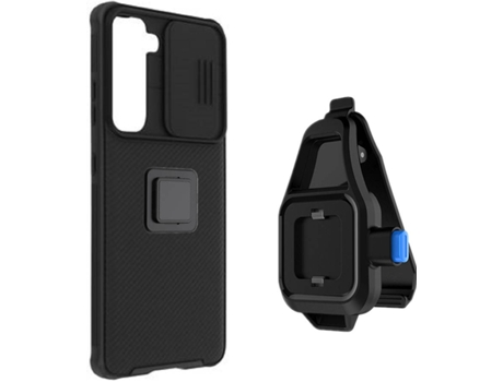 Funda Samsung S21 Plus Camshield con Soporte para la Cintura Negro