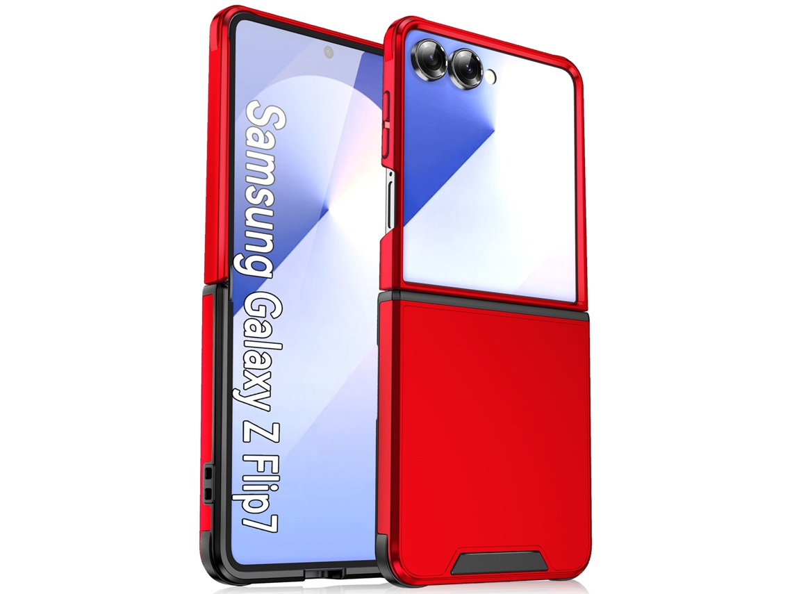 Funda Eifson Para Samsung Galaxy Z Flip 7, A Prueba De Golpes (roja)