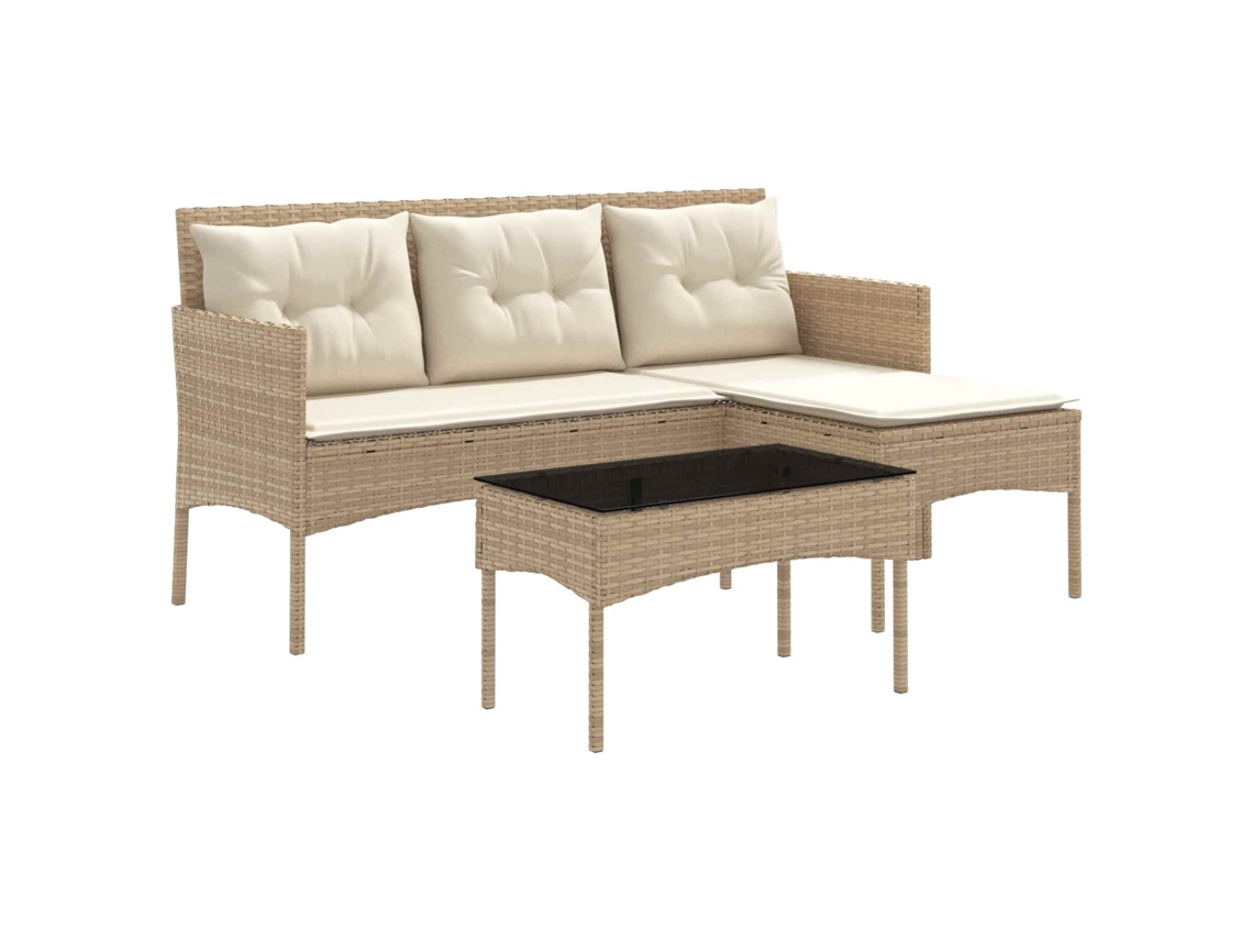 Maison Exclusive - Conjunto De Sofá De Jardim Com Almofada 2 Pcs Vime Pe