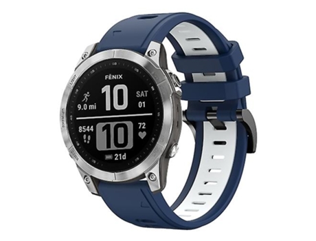Correa Smartwatch Para Garmin Fenix 7 22Mm Azul - Blanco VENISYMLIS