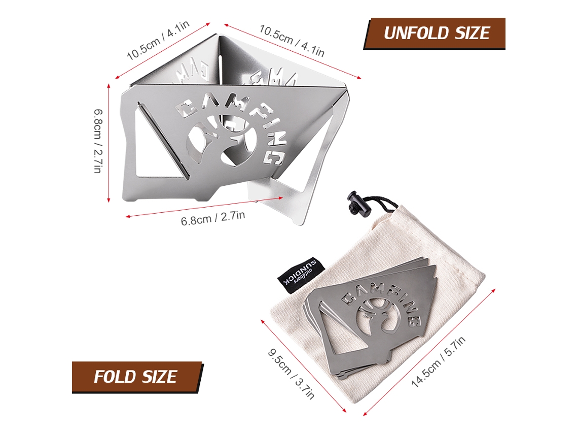 Juego De 2 Filtros De Café Portátiles Plegables, De Acero Inoxidable 304, Tamaño Viaje Con Bolsa De Almacenamiento.