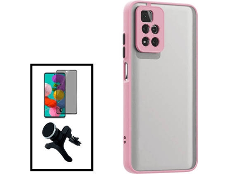Kit Carcasa Trasera Protección Cámara + Protector de Pantalla Xiaomi Redmi Note 11 Pro+ Plus GIFT4ME Rosa