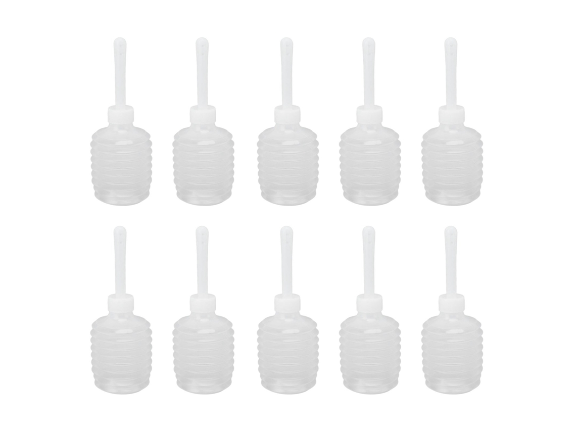 10 botellas de enema de 200 ml para ducha vaginal y anal, color blanco