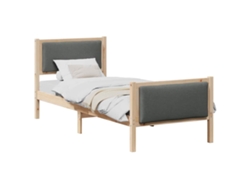 Maison Exclusive - Estructura De Cama Con Cabecera Gris Oscuro 75 X 190 Cm Tela