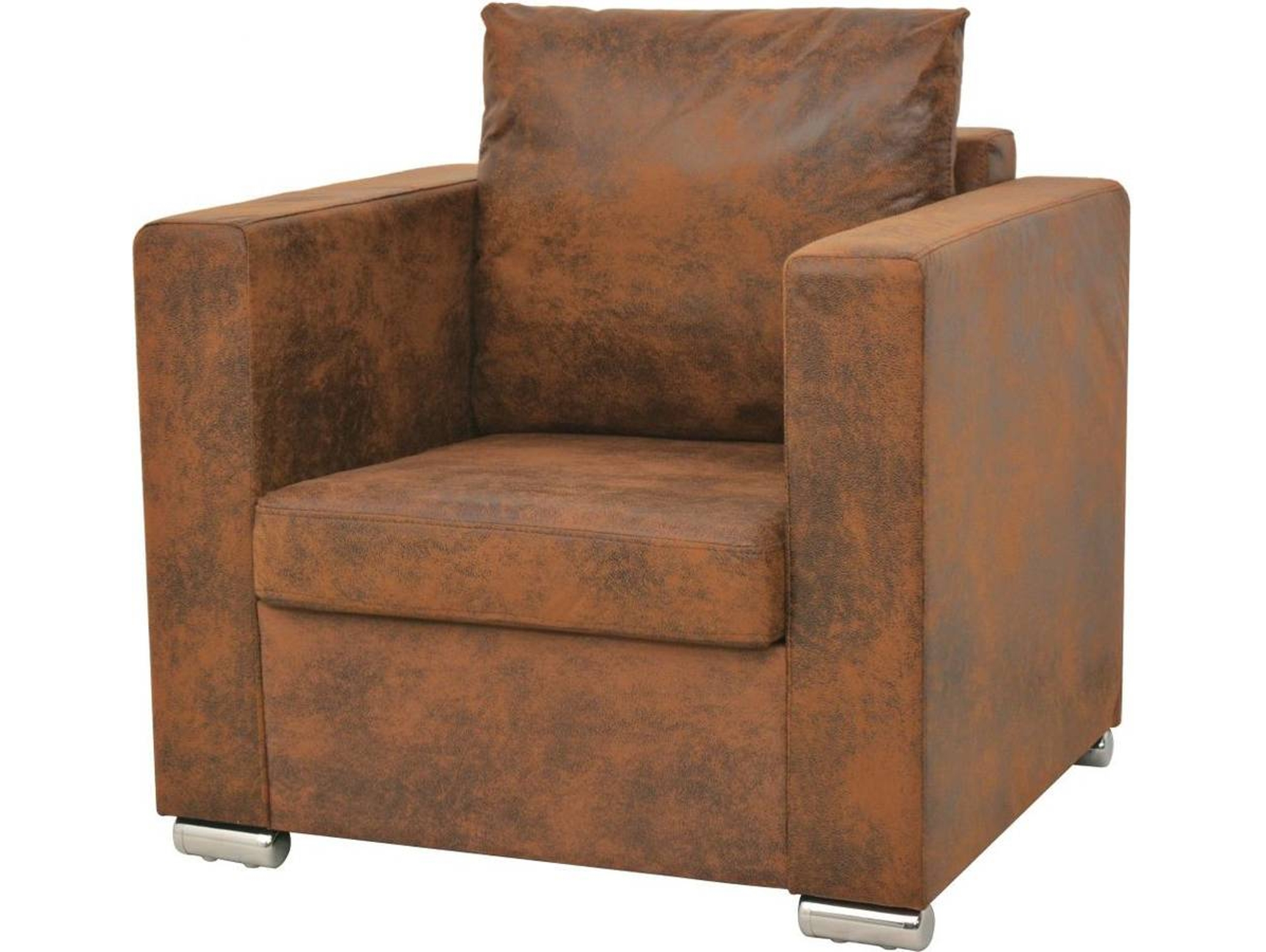 Conjunto de Sofás VIDAXL gamuza sintética (2 unidades) | Worten.es