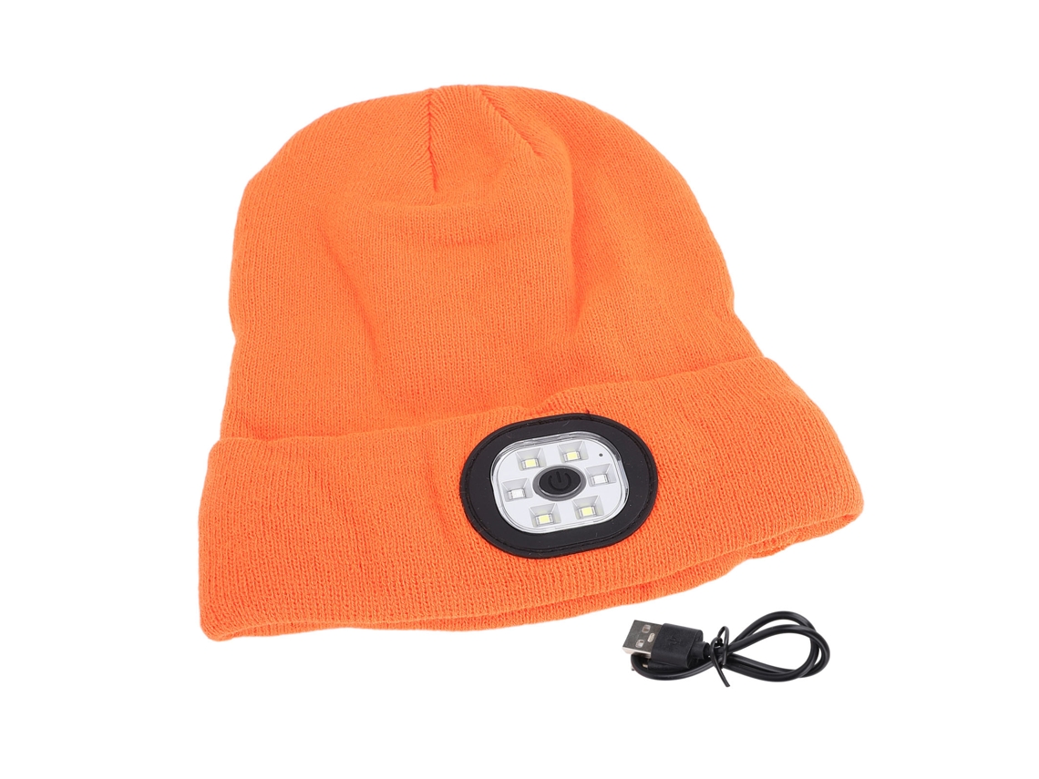 Sombrero Musical Con Luz Led, Bluetooth 5.0, Recargable, Cómodo, Multifuncional Para Correr De Noche, Ciclismo, Naranja
