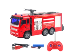 -coche De Bomberos Con Control Remoto, Modelo De Coche De Ingeniería Con Luces Led, Regalo Para Niños