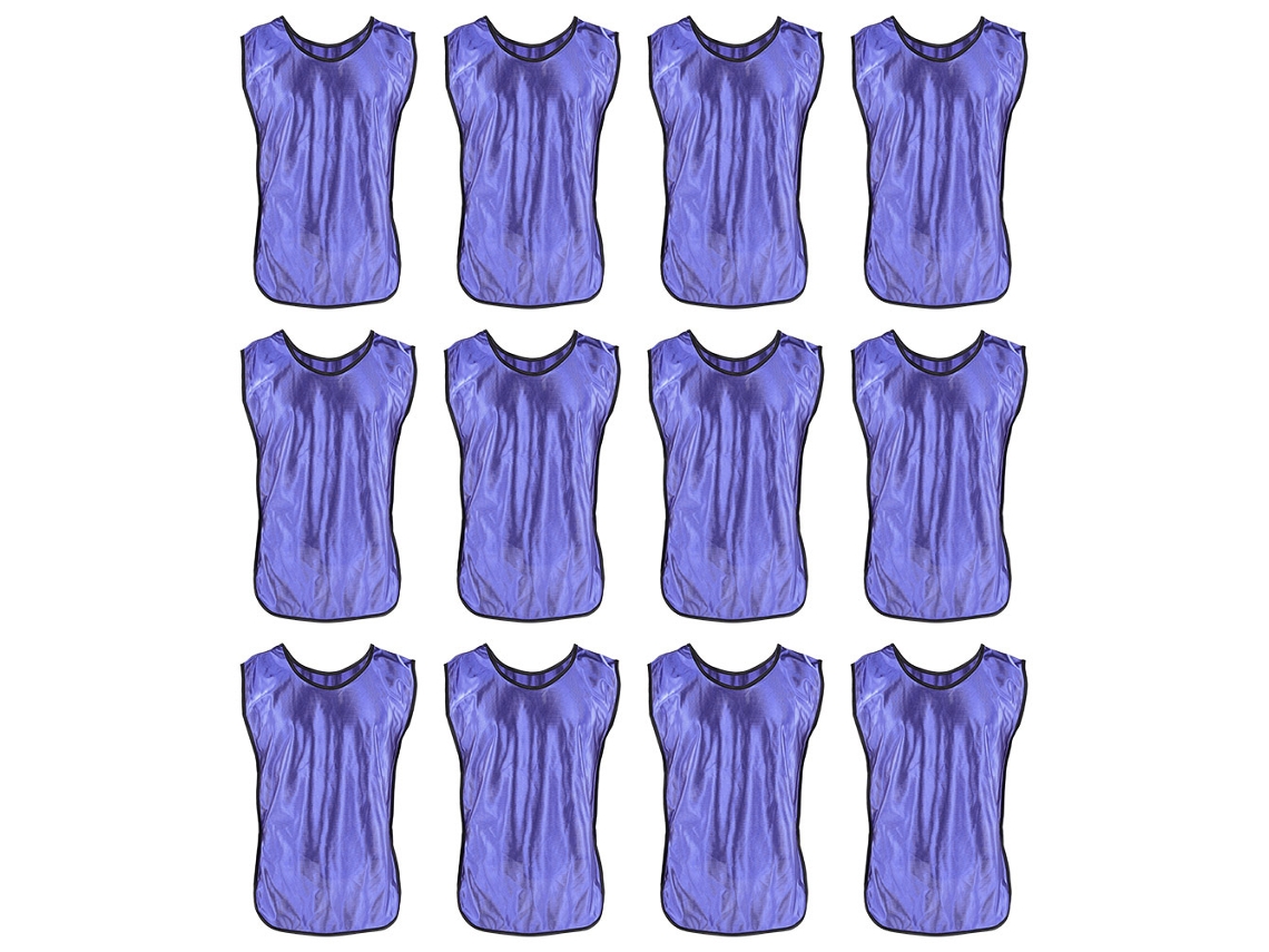 Omni-202612pcs Chalecos De Entrenamiento Para Adultos Morados Nylon Para Fútbol Baloncesto Fitness Talla Única