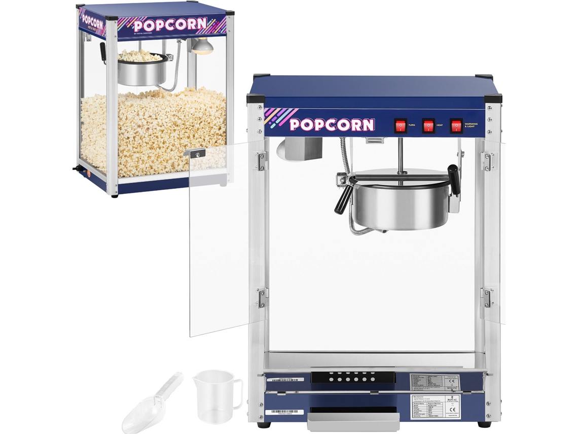 Profesjonalna Wydajna Maszyna Do Popcornu 1350w 8 Oz Royal Catering Rcpr 1350