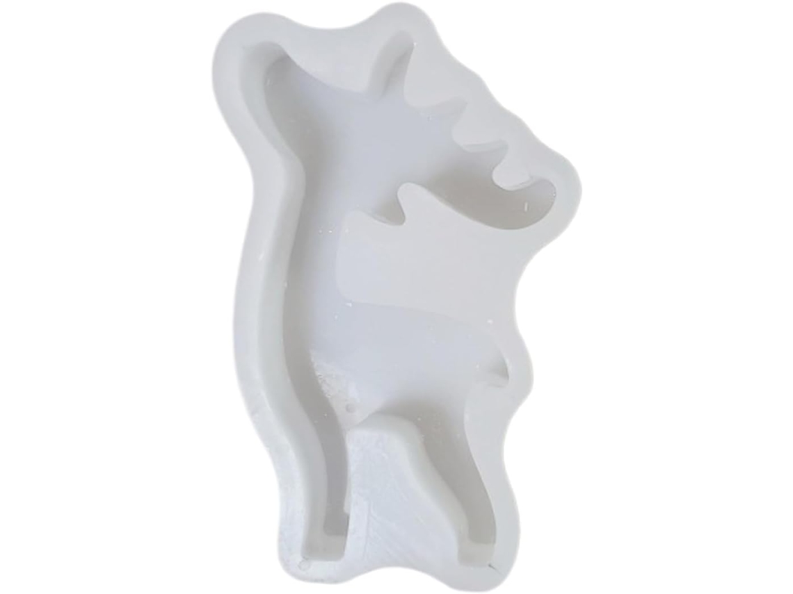 Molde de silicona con forma de ciervo | Molde de silicona navideño | Ideal para hornear, hacer fondant, jabones, velas, Slowmoose