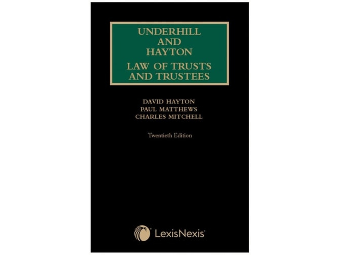 Libro Underhill And Hayton Law Of Trusts And Trustees De Charles Mitchell (inglés - Tapa Dura)