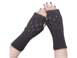 Guantes De Punto Cálidos Para Mujer, Sin Dedos Y Con Brazos Huecos.
