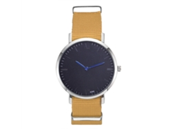 Reloj De Pulsera Sencillo De Cuarzo Para Hombre Con Esfera De Espejo, Color Beige.