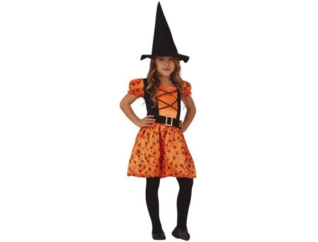 Disfraz de Niña GUIRCA bruja calabaza (Tam: 5-6 años)