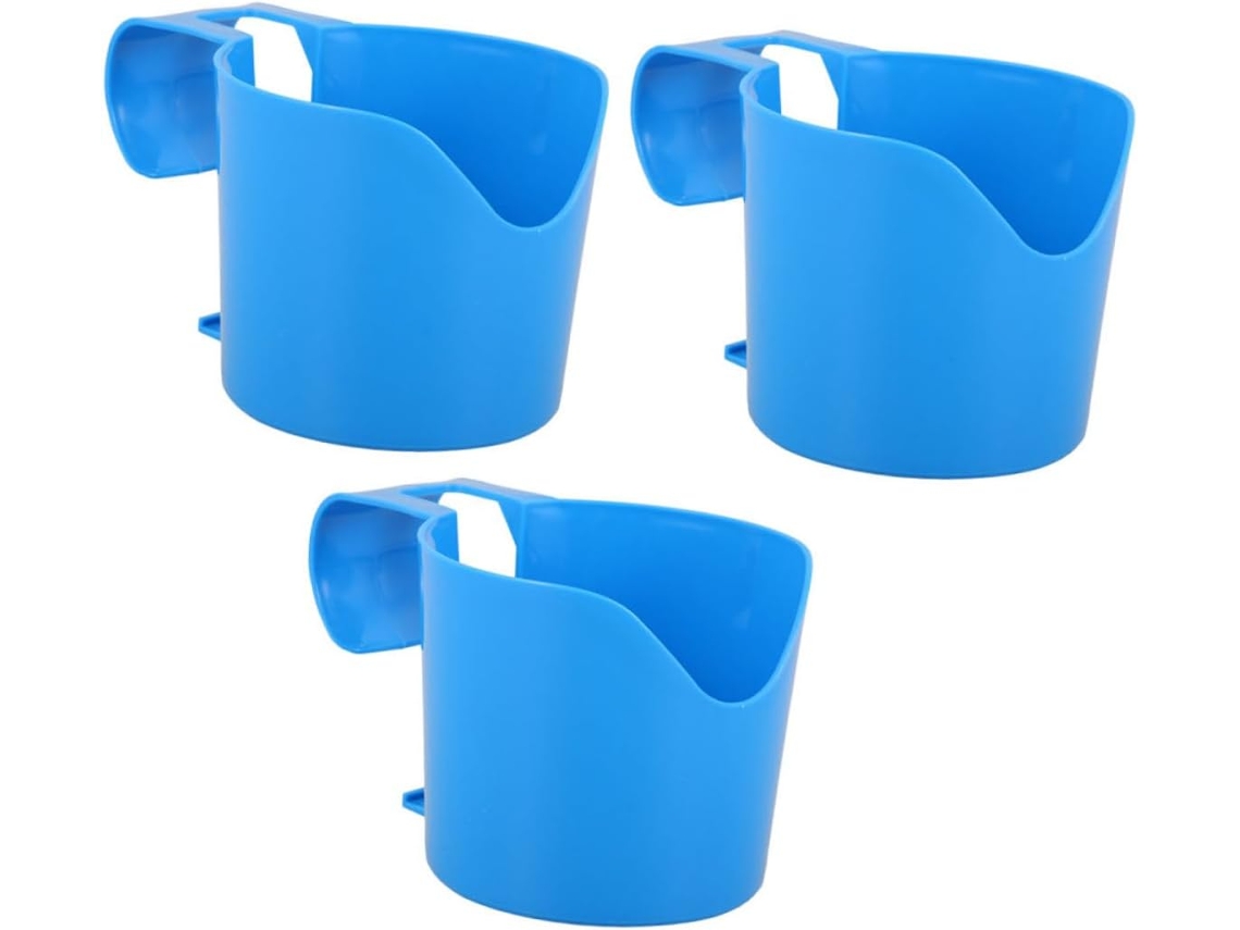 Juego de 3 portavasos de plástico antiderrames para piscina, accesorio Gokoco