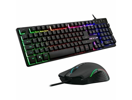 Teclado y Ratón THE G-LAB PACK-WL-PC-BK (Azerty Francés)