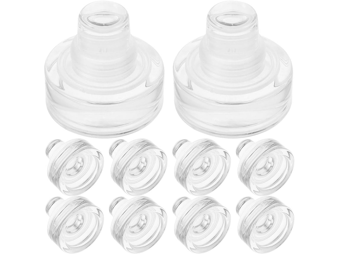 Tapones De Silicona Para Botellas De Vidrio, Paquete De 10, Reutilizables, Profesionales.