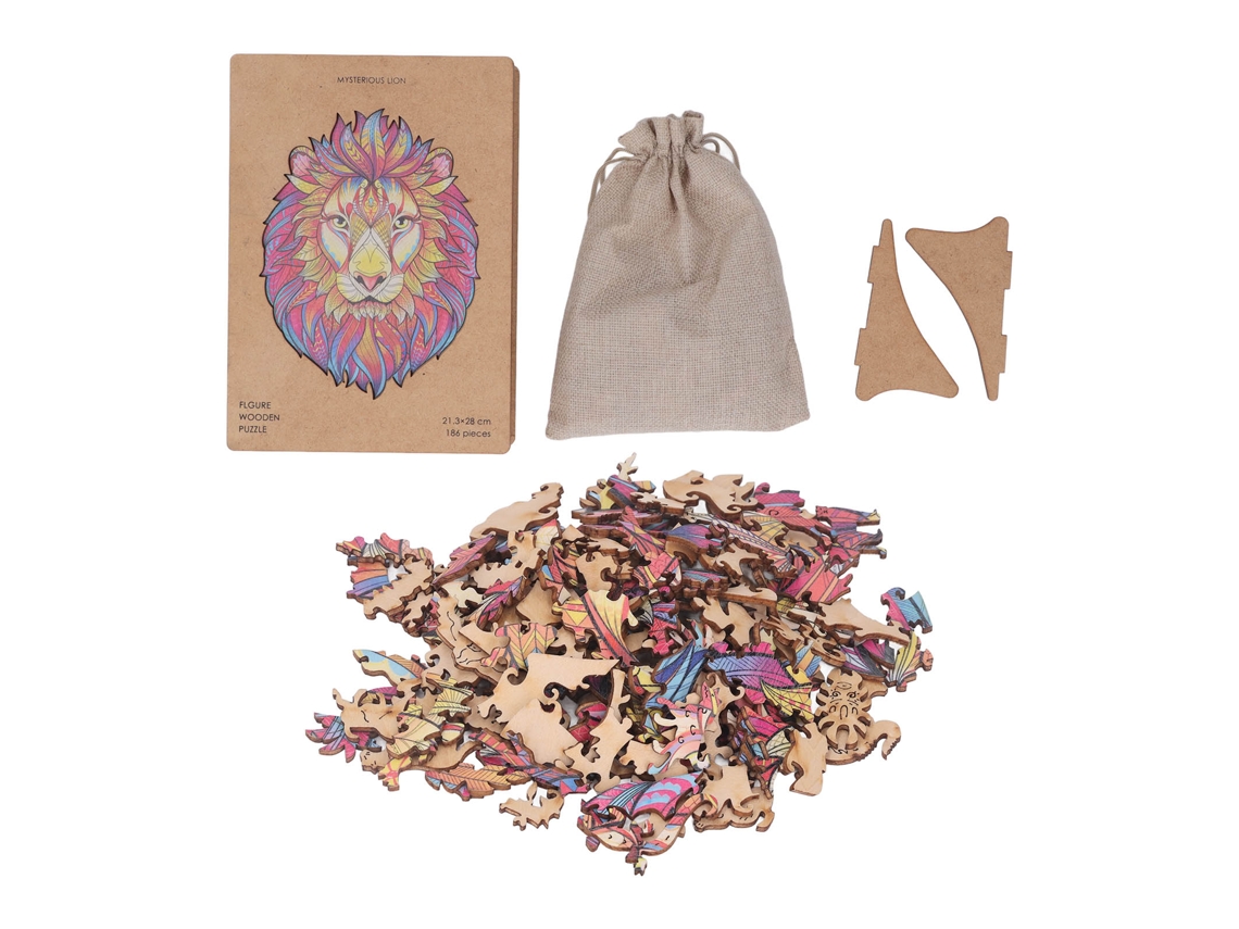 Puzzle De Madera De Animales Irregular High Difficulty, Juguetes De Madera Coloridos Para Niños Y Adultos