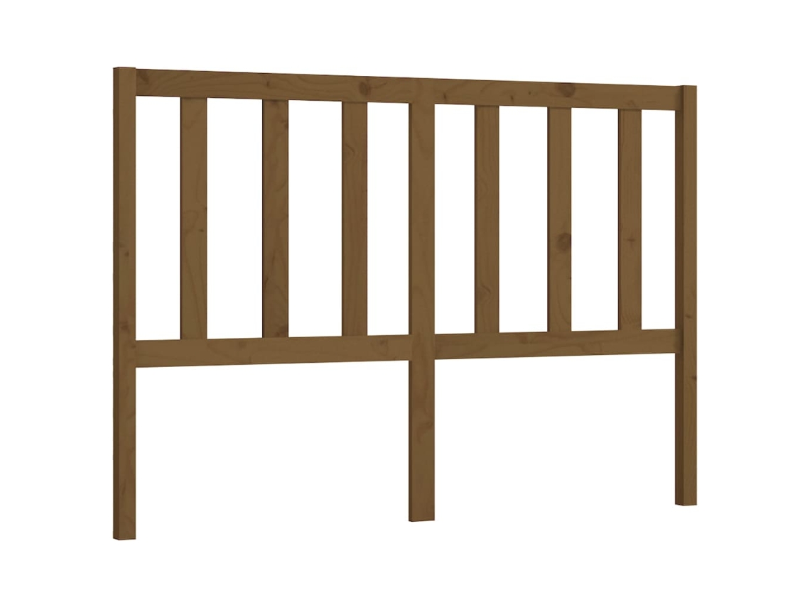 Cabecero de cama MAISON EXCLUSIVE en pino macizo color miel, 146x4x100 cm
