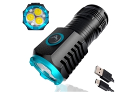 Linterna, 2000 lúmenes, linterna LED compacta recargable, YIZHOOD Lantern-0057 linterna EDC de bolsillo ligera para acampar, senderismo (negro) YIZHOOD