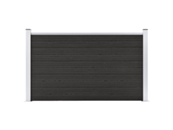 Panel de valla de jardín de 180 x 105 cm, WPC, gris, DKD HOME DECOR