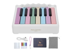 -calendario De Piano 2025 Miniatura Reproducible Para Escritorio Hogar Oficina Blanco