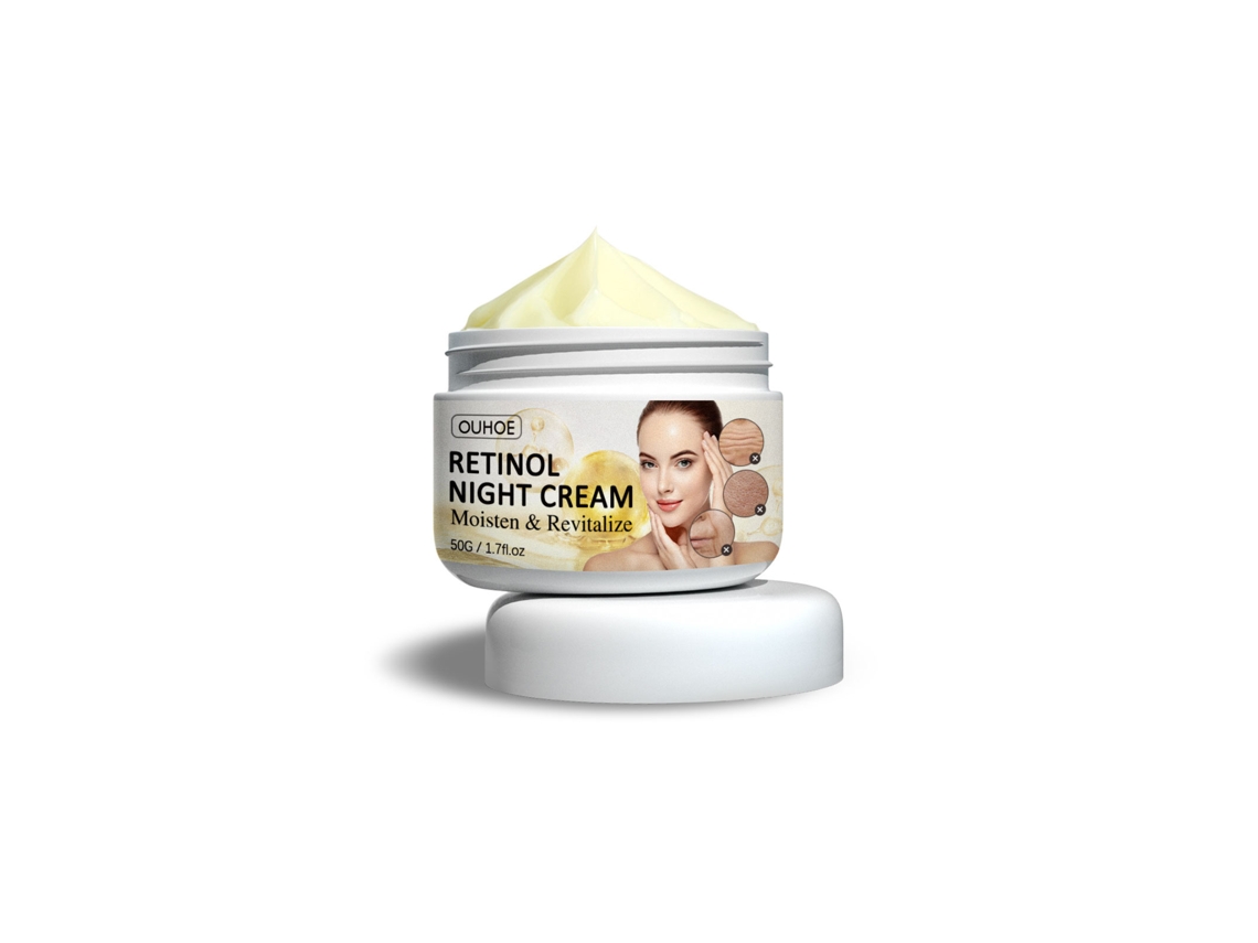 Crema antiedad con retinol para la piel.