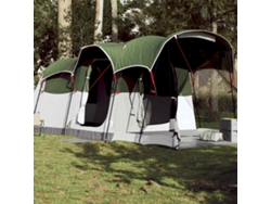 Tienda de campaña tipo túnel familiar para 8 personas, impermeable, verde.