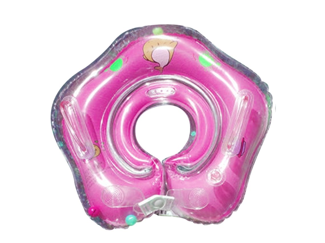 Flotador de bebé de PVC transparente de doble capa con asa segura para bañera de casa