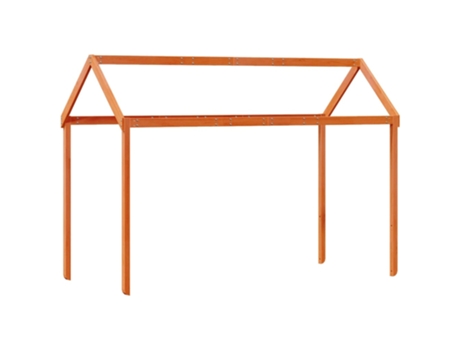 Techo De Cama De Los Niños VIDAXL Marrón (207x95.5x159 cm)