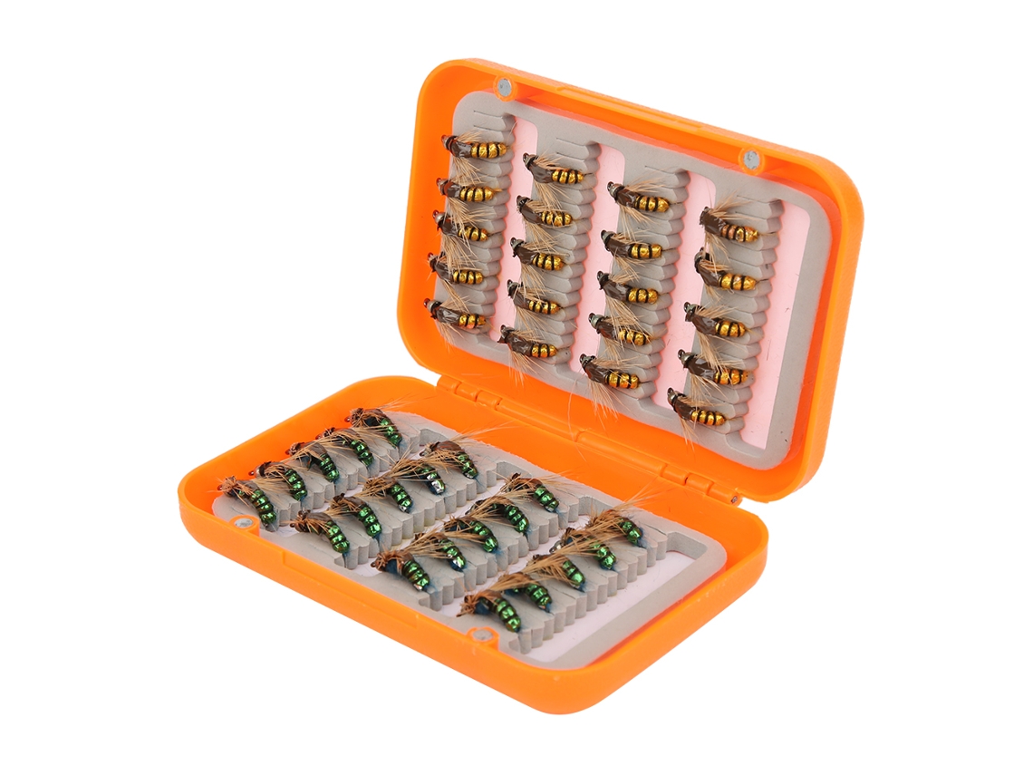 40 Señuelos De Pesca Con Anzuelo De Acero Al Carbono De Alta Calidad Para Moscas E Insectos. Accesorio Para La Pesca.