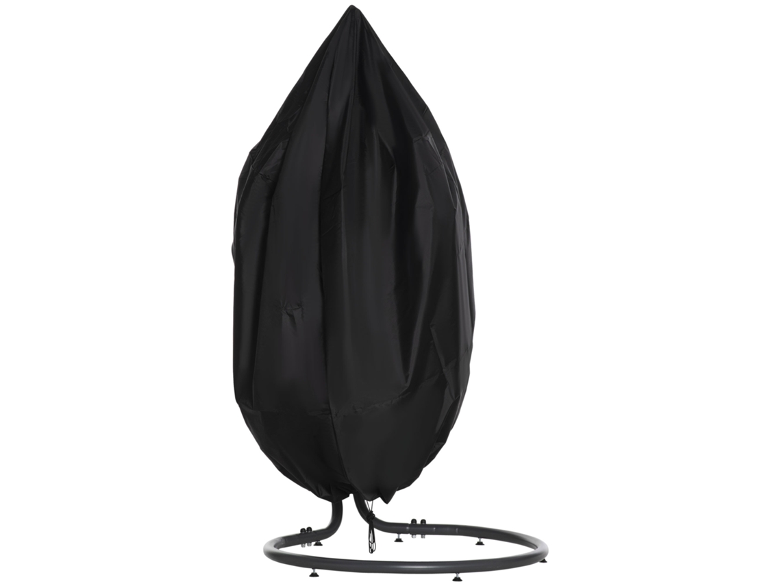 Funda Silla Colgante Oxford 210d Impermeable Ø115x190cm Negra