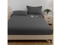 Protector De Colchón Impermeable Czhhmart 120 Cm X 200 Cm (con Dos Fundas De Almohada) Gris Oscuro