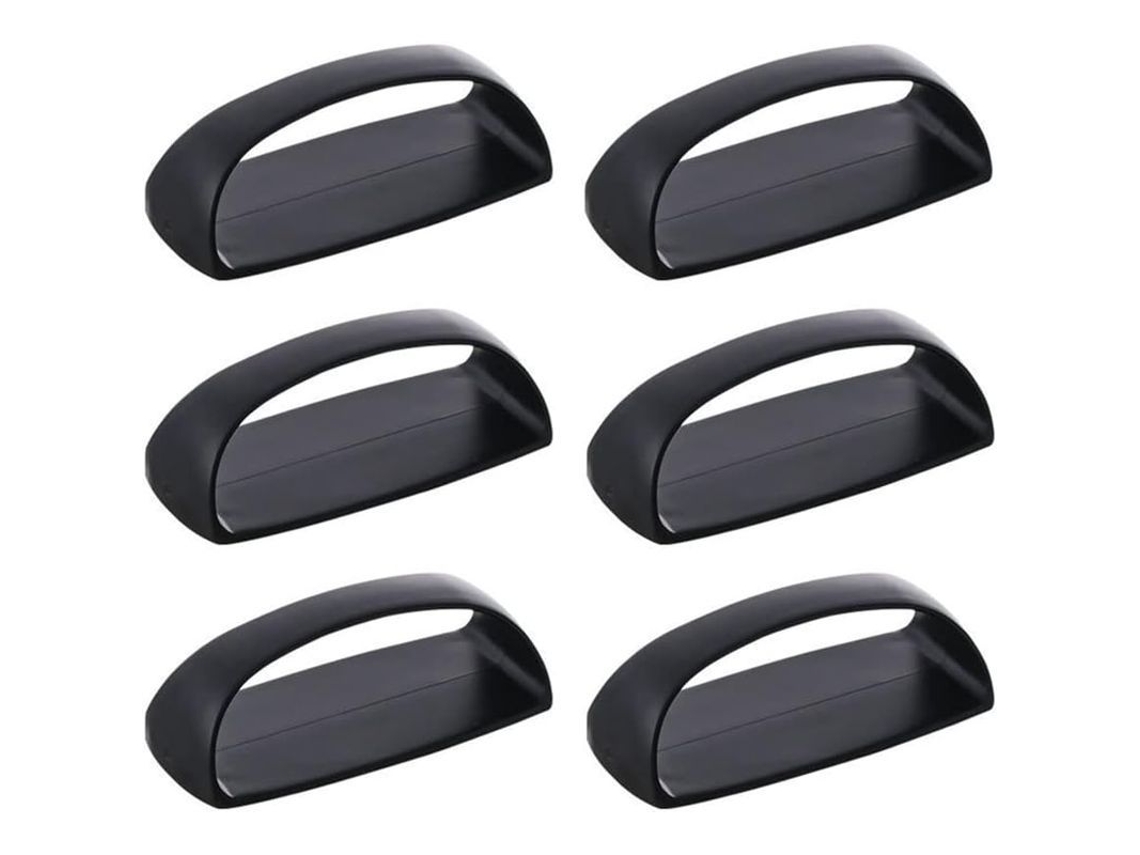 Mangoes Autoadhesivos Para Armarios Cajones Nevera Puertas De Vidrio Muebles (negro, 6 Piezas)